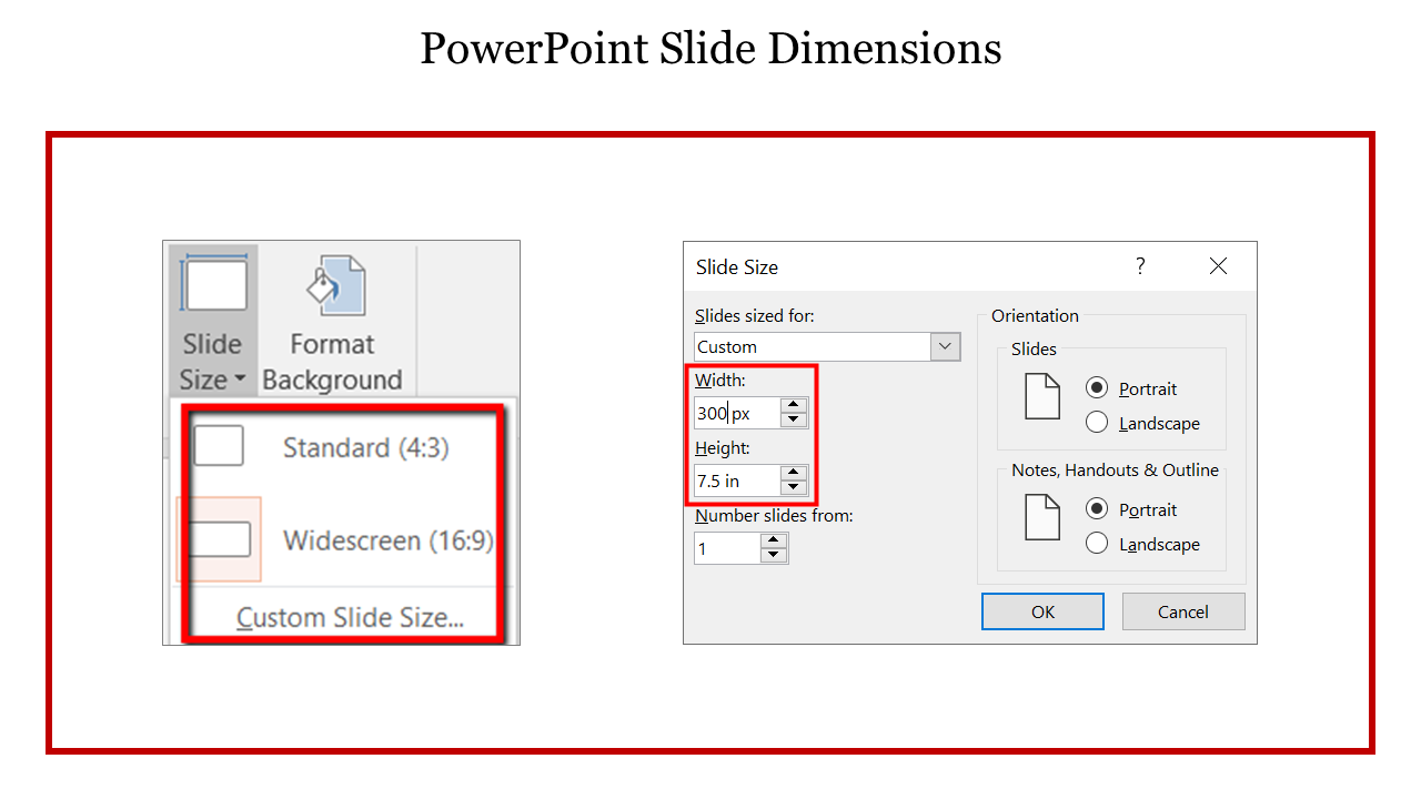 standard size of powerpoint presentation slide